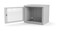 Hyperline Шкаф настенный 19-дюймовый (19"), 6U, 367x600х300мм, перфорированная стальная дверь, несъемные стенки, 1 пара профилей, цвет серый (RAL 7035) (собранный) - 7