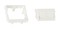 PANDUIT Лицевая панель для 2- мод. Mini-Com®, 45х45мм + Панель наклонная со шторками (белая) Frensh - 1