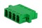 Hyperline Проходной адаптер LC-LC quadro, 4 волокна, для APC, SM (для одномодового кабеля), корпус пластмассовый (SC Adapter Duplex dimension) - 1