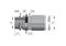 DKC / ДКС Муфта труба-коробка с герметичным уплотнителем, ф16мм, IP68, М12х1,5, для кабеля ф5 - 9мм, никелированная латунь - 1