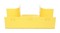 PANDUIT Горизонтальный Т-образный разветвитель FiberRunner, 6" х 4" (150 мм х 100 мм), жёлтый - 1