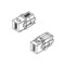 Hyperline Вставка формата Keystone Jack с проходным адаптером USB 3.0 (Type A), 90 градусов, ROHS, белая - 1