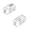 Hyperline Вставка формата Keystone Jack с проходным адаптером USB 3.0 (Type A), 90 градусов, ROHS, белая - 19