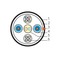 Hyperline Комбинированный многосервисный кабель (2xRG-6+2xUTP Cat 5e+FO 2х62.5) - 24