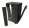 Hyperline Шкаф настенный 10'', 15U, 774,5х390х300, уст. размер 254 мм, со стеклянной дверью, открывающиеся стенки, возможность установки вентилятора, цвет черный (RAL 9004) (собранный) - 48