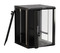 Hyperline Шкаф настенный 19-дюймовый (19"), 15U, 787x600х450мм, стеклянная дверь с перфорацией по бокам, ручка с замком, с возможностью установки на ножки (в комплекте), цвет черный (RAL 9004) (разобранный) - 95
