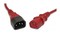 Hyperline Кабель питания монитор-компьютер IEC 320 C13 - IEC 320 C14 (3x1.0), 10A, прямая вилка, 3 м, цвет красный - 24