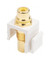 Hyperline Вставка формата Keystone Jack с проходным адаптером RCA (желтый), Hex. type, gold plated, ROHS, белая - 95