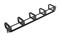 Hyperline Кабельный организатор с металлическими кольцами, 19", 1U - 25