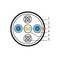 Hyperline Комбинированный многосервисный кабель (2xRG-6+2xUTP Cat 5e+FO 2х62.5) - 50