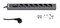 Hyperline Блок розеток для 19" шкафов, горизонтальный, с ф-ями контроля и защиты, 7 розеток Schuko (16A), индикатор питания, ограничитель перенапряжений (смен. блок), кабель питания 2.5 м с вилкой Schuko, 482.6 x 44.4 х 44.4 мм (Дх - 73