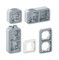 LEGRAND 69672 Коробка для накладного монтажа ,IP 55, 2П, горизонтальная, серая, Plexo - 49