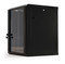 Hyperline Шкаф настенный 19-дюймовый (19"), 6U, 367x600х600мм, стеклянная дверь с перфорацией по бокам, ручка с замком, цвет черный (RAL 9004) (разобранный) - 124