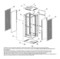 Hyperline Шкаф напольный 19-дюймовый, 37U, 1833х600х600 мм (ВхШхГ), передняя стеклянная дверь со стальными перфорированными боковинами, задняя дверь сплошная, ручка с замком, крыша нового типа, цвет черный (RAL 9004), (разобранный) - 150