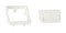 PANDUIT Лицевая панель для 2- мод. Mini-Com®, 45х45мм + Панель наклонная со шторками (белая) Frensh - 25