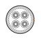 Hyperline (UTP100-C3-SOLID-OUTDOOR) Кабель витая пара, неэкранированная U/UTP, категория 3, 100 пар (24 AWG), одножильный (solid), внешний, UV PE, -40°C - +50°C, черный - 25