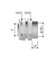 DKC / ДКС Муфта металлорукав-коробка, ф10мм, IP40/IP44/IP66/IP67, М16х1,5 внутренняя резьба, никелированная латунь - 25