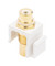 Hyperline Вставка формата Keystone Jack с проходным адаптером RCA (белый), Hex. type, gold plated, ROHS, белая - 100