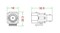 Hyperline Вставка формата Keystone Jack с проходным адаптером BNC, D type, ROHS, белая - 49