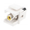 Hyperline Вставка формата Keystone Jack с проходным адаптером RCA (желтый), D type, ROHS, белая - 97