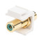 Hyperline Вставка формата Keystone Jack с проходным адаптером RCA (зеленый), Hex. type, gold plated, ROHS, белая - 49