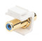 Hyperline Вставка формата Keystone Jack с проходным адаптером RCA (синий), Hex. type, gold plated, ROHS, белая - 49