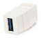 Hyperline Вставка формата Keystone Jack с проходным адаптером USB 3.0 (Type A), ROHS, белая - 97