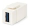 Hyperline Вставка формата Keystone Jack с проходным адаптером USB 3.0 (Type A), ROHS, белая - 98
