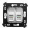 DKC / ДКС Розетка RJ-45 в стену, 5e двойная, "Белое облако", Avanti - 98