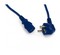 Hyperline Кабель питания компьютера (Schuko+C13) (3x1.0), 10A, угловая вилка, 5 м, цвет синий - 30
