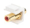 Hyperline Вставка формата Keystone Jack с проходным адаптером RCA (красный), Hex. type, gold plated, ROHS, белая - 59