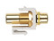 Hyperline Вставка формата Keystone Jack с проходным адаптером RCA (желтый), Hex. type, gold plated, ROHS, белая - 118