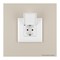 DKC / ДКС Розетка с крышкой в стену, 2P+E, "Белое облако", Avanti - 120