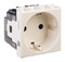 DKC / ДКС Розетка "Ванильная дымка", 2P+E, с з/ш, 2 мод., Avanti - 88