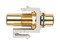 Hyperline Вставка формата Keystone Jack с проходным адаптером RCA (синий), Hex. type, gold plated, ROHS, белая - 62