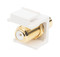 Hyperline Вставка формата Keystone Jack, F-type / RCA синий (IN/OUT), gold plated, ROHS, белая - 61