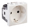 DKC / ДКС Розетка "Белое облако", 2P+E, с з/ш, 2 мод., Avanti - 121