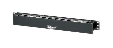 PANDUIT Горизонтальный кабельный организатор с крышкой, 19", 1U, 44 x 483 x 69 мм