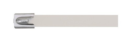 PANDUIT Стальная неразъемная кабельная стяжка PAN-STEEL™с металлическим замком, 362 x 7.9 мм, цвет белый (50 шт.)