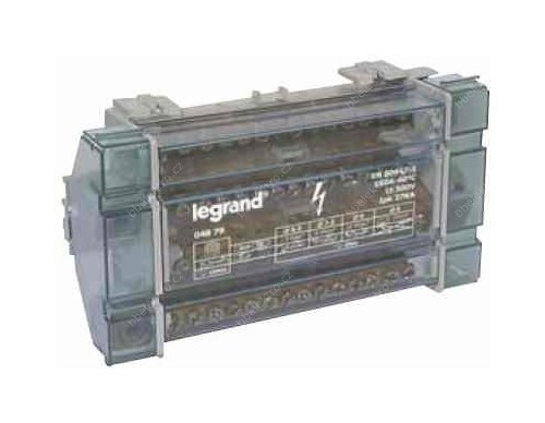 LEGRAND 04881 Модульный распределительный блок, 2-хполюсный, 40А 20kA (6мод.)