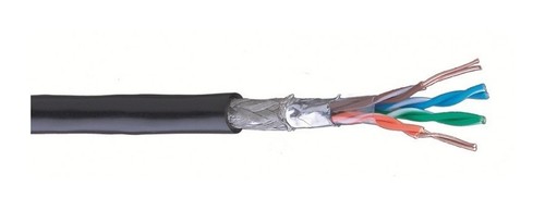 Belden (500 м) Кабель для сетей Industrial Ethernet, категория 5e, 4 пары, 26 AWG (0,48 мм), многожильный (stranded) , SF/UTP, (-40°С - + 80°С), PUR (Halogen free), черный (цена за 1 м)