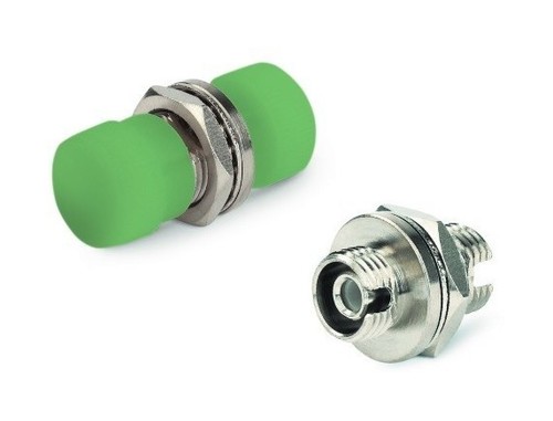 Hyperline Оптический проходной адаптер FC-FC, SM, simplex, корпус металл, зеленые колпачки