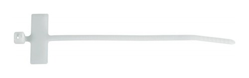 PANDUIT Кабельная стяжка Pan-Ty® неразъемная миниатюрная, 2.5 х 101 мм (ШхД), с площадкой (флажок) для маркера 7.9 x 23.4 мм, нейлон 6.6, цвет натуральный (100 шт.)