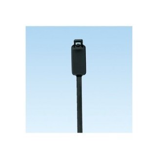 PANDUIT Кабельная стяжка Pan-Ty® неразъемная стандартная, 4.7 х 188 мм (ШхД), с площадкой (обертка) для маркера 11.1 x 22.1 мм, погодоустойчивый нейлон 6.6, цвет черный (500 шт.)