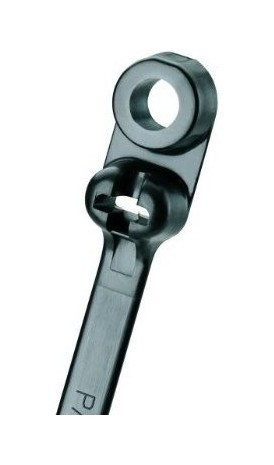 PANDUIT Стяжка под винт Bard Ty DOME-TOP™ с металлическим зубцом, 2.4х211 мм (ШхД), неразъемная миниатюрная, погодоустойчивый нейлон 6.6, цвет черный (1000 шт.)