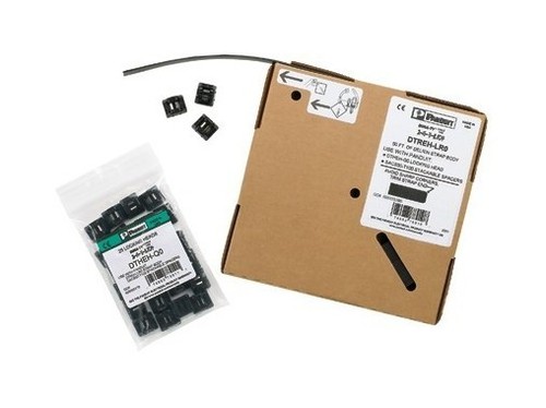 PANDUIT Комплект пластиковой ленты 12.7х15200 мм и 25 головок для изготовления стяжек Dura-Ty ™, погодоустойчивый ацеталь, цвет черный