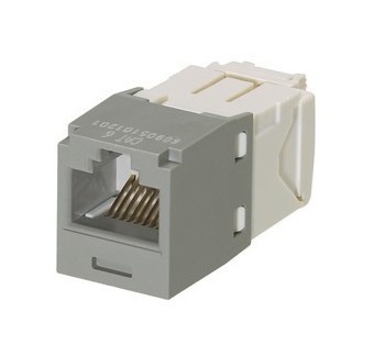 PANDUIT Универсальный модуль Mini-Com® TX6™ PLUS, медный, неэкранированный (UTP), категория 6, RJ45, 8-позиционный, 8-проводной (8P8C), T568A/B, тип Giga-TX™, заделочный наконечник с маркировкой, серый (упаковка 24 шт.)