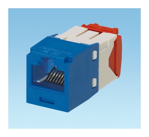 PANDUIT Универсальный модуль Mini-Com® TX5e, медный, неэкранированный (UTP), категория 5е, RJ45, 8-позиционный, 8-проводной (8P8C), T568A/B, тип Giga-TX, синий (упаковка 24 шт.)