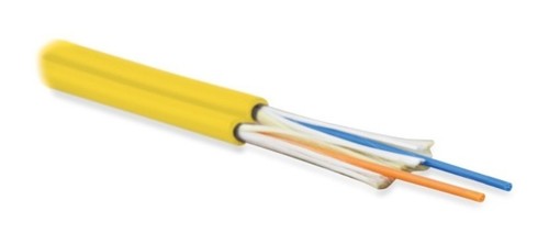 Hyperline Кабель волоконно-оптический 9/125 (SMF-28 Ultra) одномодовый, 2 волокна, duplex, zip-cord, плотное буферное покрытие (tight buffer), 2.0 мм, для внутренней прокладки, HFLTx, –40°C – +70°C, желтый