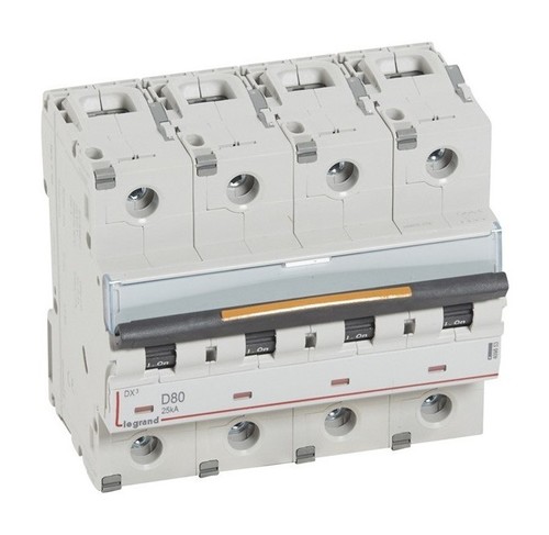LEGRAND Автоматический выключатель, серия DX3, D80A, 25кА, 4-полюсный